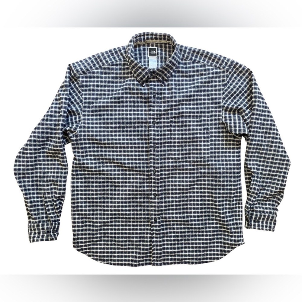 The North Face Men’s Check Flannel Button Down Size Large Tekware Technology